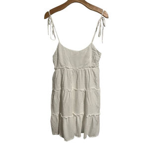 SHEIN White Babydoll Sun Dress Women's Medium